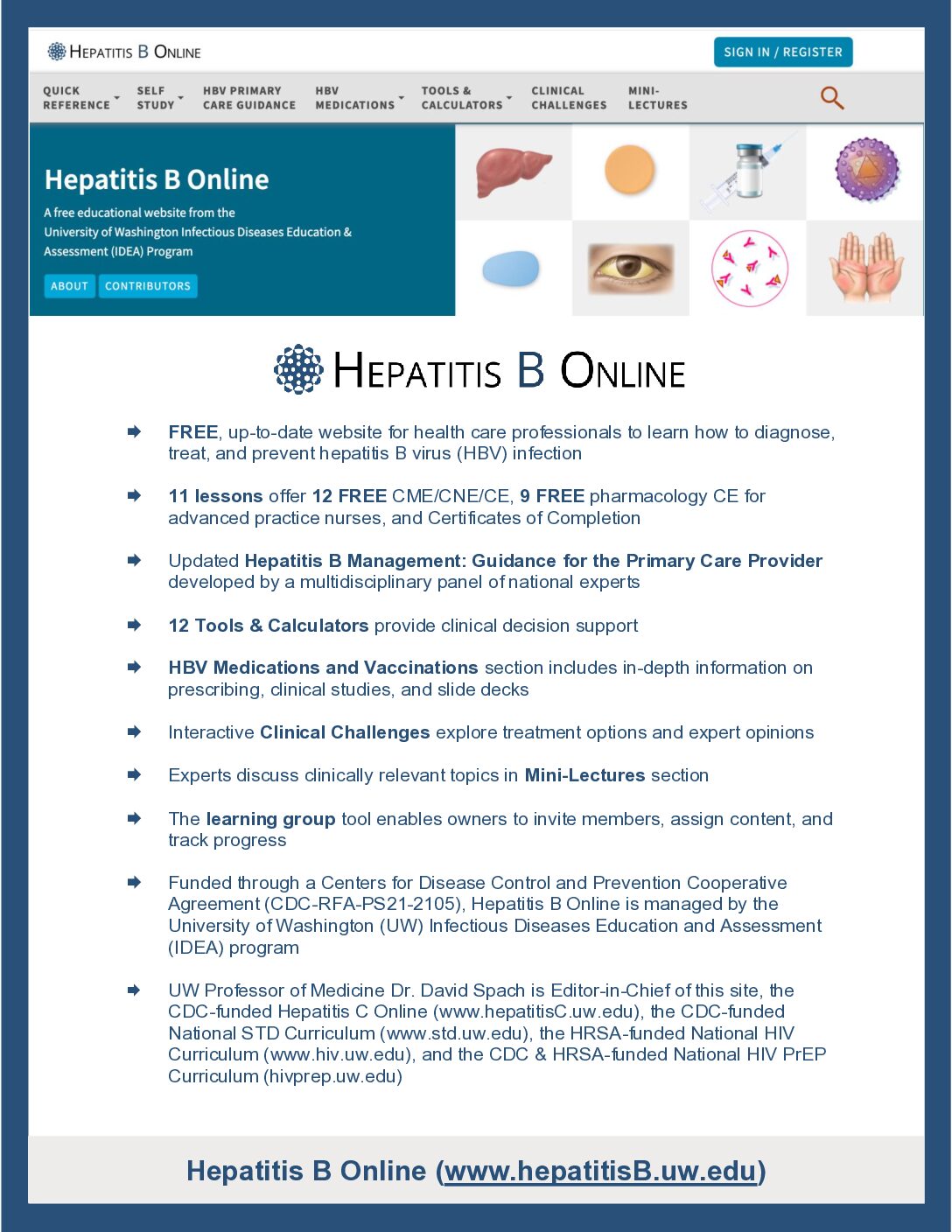 Hepatitis B Online Education Flyer Dec 2025