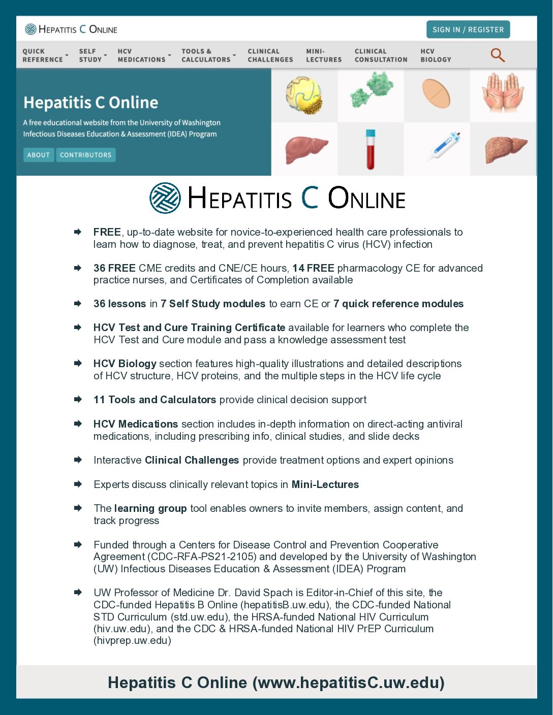 Hepatitis C Online Education Flyer