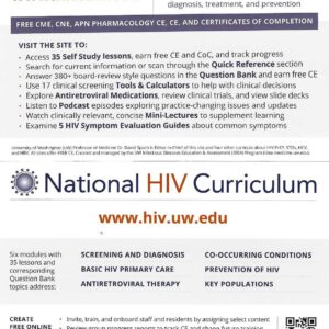 National HIV Curriculum Card, 4x6
